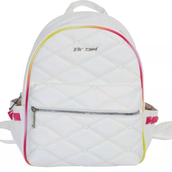 NWT Betsey Johnson Vegan Leather Quilted Backpack - Picture 1 of 3
